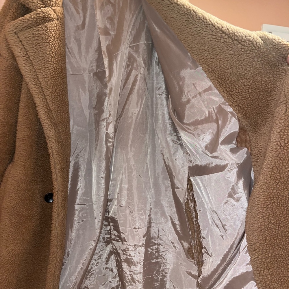 COMMENSE Khaki/Light Brown Seeking Adventure Fleece Coat - Picture 6 of 6
